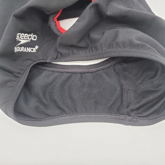 Speedo endurance 819016 red black one piece open back swimsuit size 26/0 - Picture 4 of 7